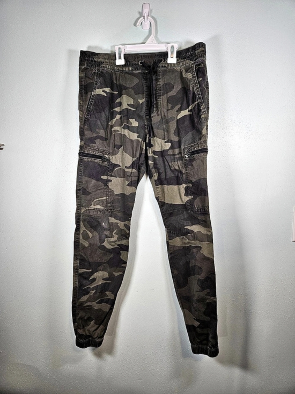 Hollister Epic Flex Skinny Jogger Camo Pants Green & Black Medium